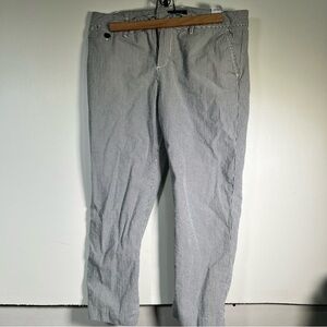 Tommy Hilfiger Navy Blue Pinstripe Capris Lightweight Casual Style